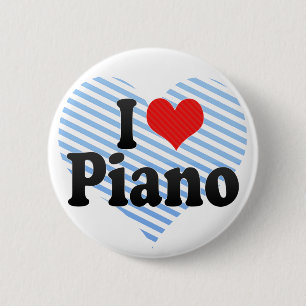 Bóton Redondo 5.08cm Eu amo o piano