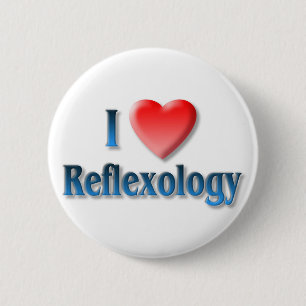 Bóton Redondo 5.08cm Eu amo o Pin do Reflexology
