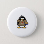 Bóton Redondo 5.08cm Eu amo o pinguim dos Latkes<br><div class="desc">Um pinguim do feriado do divertimento apenas para o Hanukkah. Mostre fora seu espírito do feriado com este pinguim loving do latke bonito.</div>