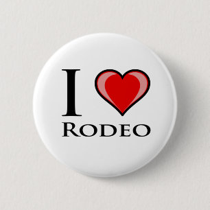 Bóton Redondo 5.08cm Eu amo o rodeio