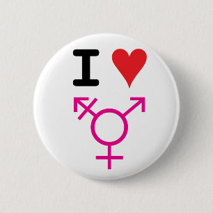 Bóton Redondo 5.08cm Eu amo o Transgender