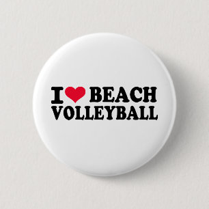 Bóton Redondo 5.08cm Eu amo o voleibol de praia