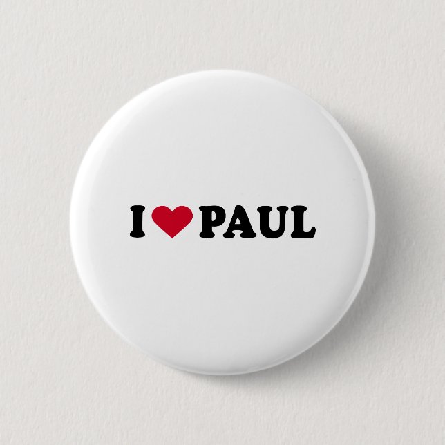 BÓTON REDONDO 5.08CM EU AMO PAUL (Frente)
