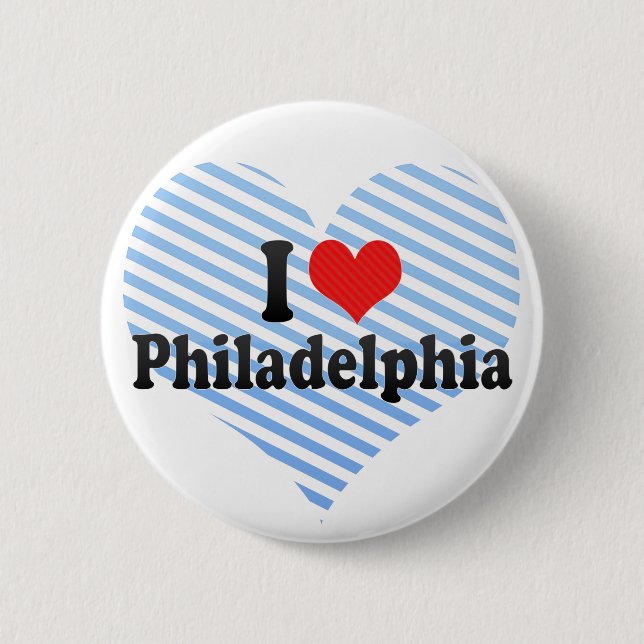 Bóton Redondo 5.08cm Eu amo Philadelphfia (Frente)