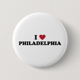Bóton Redondo 5.08cm Eu amo Philadelphfia Pensilvânia