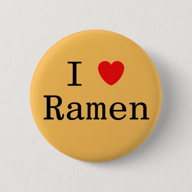 Bóton Redondo 5.08cm Eu amo Ramen (Frente)