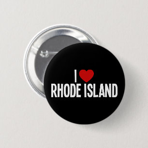 Bóton Redondo 5.08cm Eu Amo Rhode Island • Eu Adoro Rhode Island em Red