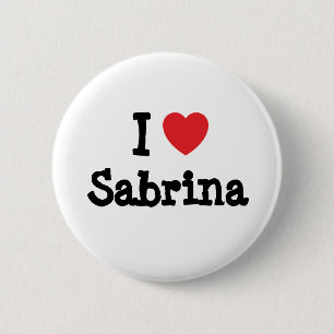 Bóton Redondo 5.08cm Eu amo Sabrina Heart-Shirt
