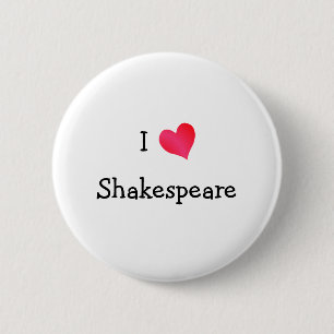 Bóton Redondo 5.08cm Eu Amo Shakespeare