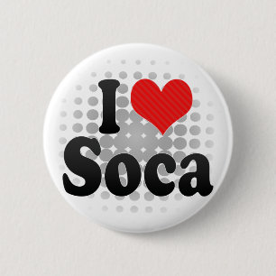 Bóton Redondo 5.08cm Eu amo Soca