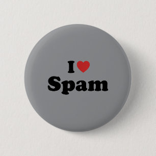 Bóton Redondo 5.08cm Eu Amo Spam Humor Divertido Retro