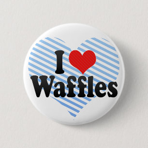 Bóton Redondo 5.08cm Eu amo Waffles