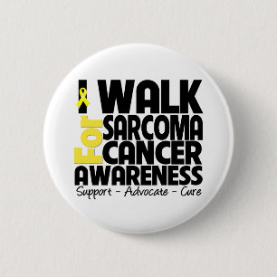 Bóton Redondo 5.08cm Eu ando para a consciência do cancer do Sarcoma