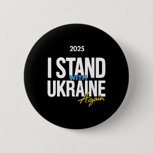 Bóton Redondo 5.08cm Eu Apoio a Ucrânia 2025 Camisas Bandeira Ucraniana
