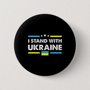 Bóton Redondo 5.08cm Eu Apoio a Ucrânia Bandeira Ucraniana Apoiando Ukr