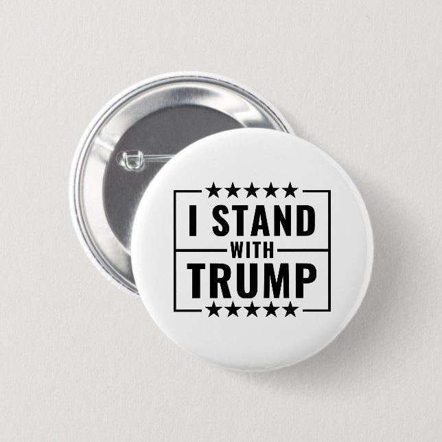 Bóton Redondo 5.08cm Eu Apoio Trump  (Frente & Verso)