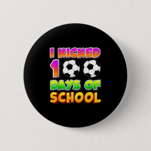 Bóton Redondo 5.08cm Eu Completei 100 Dias De Escola Camisa De Futebol 