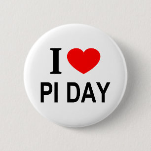 Bóton Redondo 5.08cm Eu ❤️ DIA DO PI Eu AMO DIA DO PI Eu ADORO DIA DO P