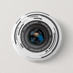 Bóton Redondo 5.08cm Eu disparo em pessoas