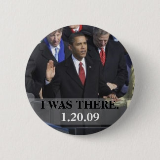 Bóton Redondo 5.08cm EU ESTAVA LÁ - presidente Obama Swearing
