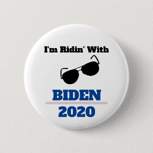 Bóton Redondo 5.08cm Eu estou Ridin' com Biden em 2020
