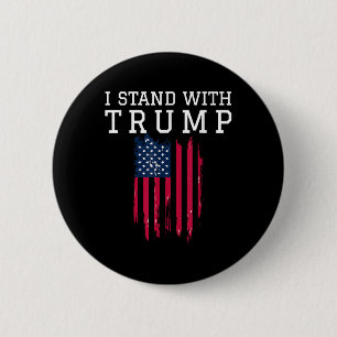 Bóton Redondo 5.08cm Eu Fico Com O Trump Pro Trump Support