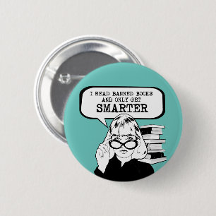 Bóton Redondo 5.08cm Eu leio livros proibidos e só fico mais inteligent