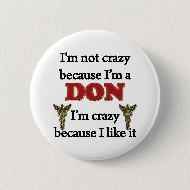 Bóton Redondo 5.08cm Eu não sou louco (Frente)