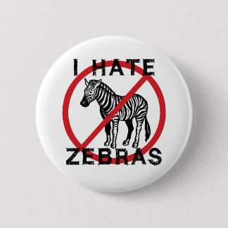 Bóton Redondo 5.08cm Eu Odeio Zebras