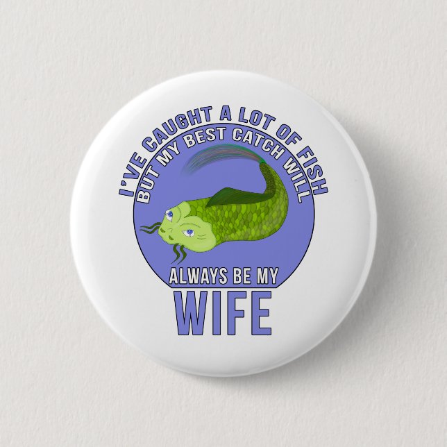 Bóton Redondo 5.08cm Eu Peguei Muitos Peixes (Frente)