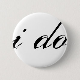 Bóton Redondo 5.08cm Eu pino preto no branco