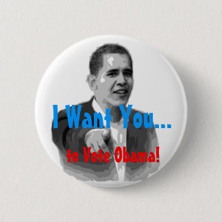 Bóton Redondo 5.08cm Eu quero-o votar Obama! Botão