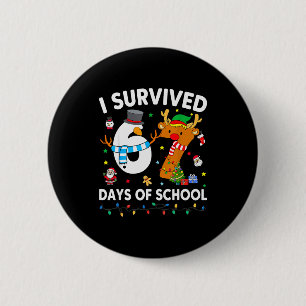 Bóton Redondo 5.08cm Eu Sobrevivi 67 Dias De Escola Meme Engraçado Seis