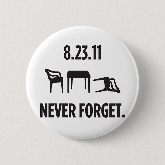 Bóton Redondo 5.08cm Eu sobrevivi ao terremoto da costa leste (Frente)