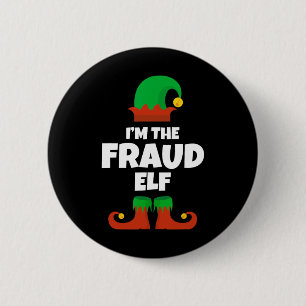 Bóton Redondo 5.08cm Eu sou a família de Elf Fraude Pajama Natal Engraç