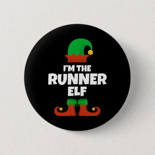 Bóton Redondo 5.08cm Eu sou a família Runner Elf Pajama Natal Engraçado