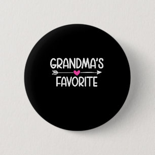 Bóton Redondo 5.08cm Eu sou a neta favorita da vovó Humor engraçado Fam