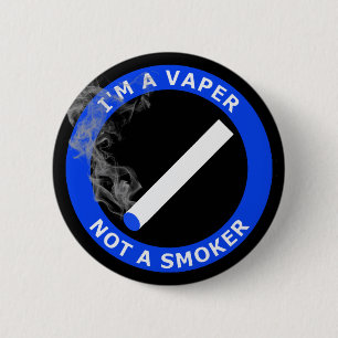 Bóton Redondo 5.08cm Eu sou A VAPER, NÃO UM FUMADOR