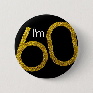 Bóton Redondo 5.08cm Eu sou botão Dourado do brilho 60