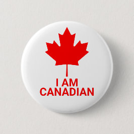 Bóton Redondo 5.08cm Eu sou canadense, canadá, canadense, orgulho, naçã