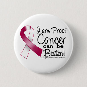 Bóton Redondo 5.08cm Eu sou cancer de garganta da prova posso ser