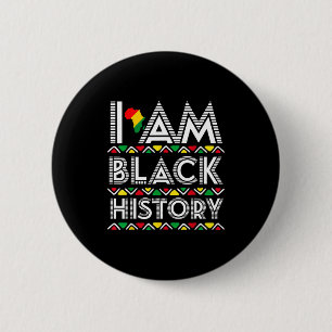 Bóton Redondo 5.08cm Eu Sou Mês da História Negra África Arte Aborígene