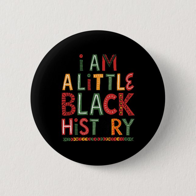 Bóton Redondo 5.08cm Eu Sou Mês da História Negra Celebração Afro-Ameri (Frente)
