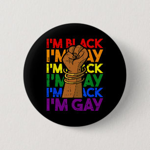 Bóton Redondo 5.08cm Eu Sou Mês da História Negra Gay Homens Mulheres P