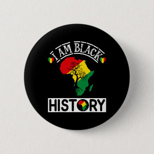 Bóton Redondo 5.08cm Eu Sou Mês da História Negra Orgulho Afro-American