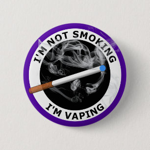 Bóton Redondo 5.08cm Eu sou NÃO FUMANDO mim sou VAPING