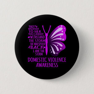 Bóton Redondo 5.08cm Eu Sou O Apoio À Consciência Da Violência Domé
