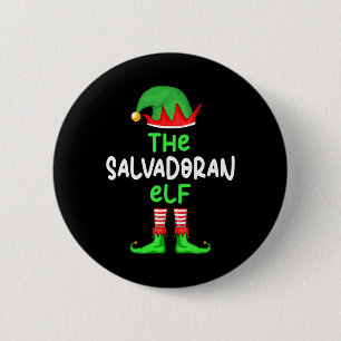 Bóton Redondo 5.08cm Eu sou o Elf Salvadorenho El Salvador de Natal eng