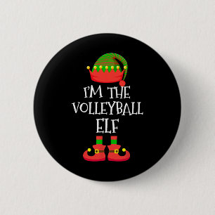 Bóton Redondo 5.08cm Eu sou o Esquadrão Elfo de Natal de Voleibol