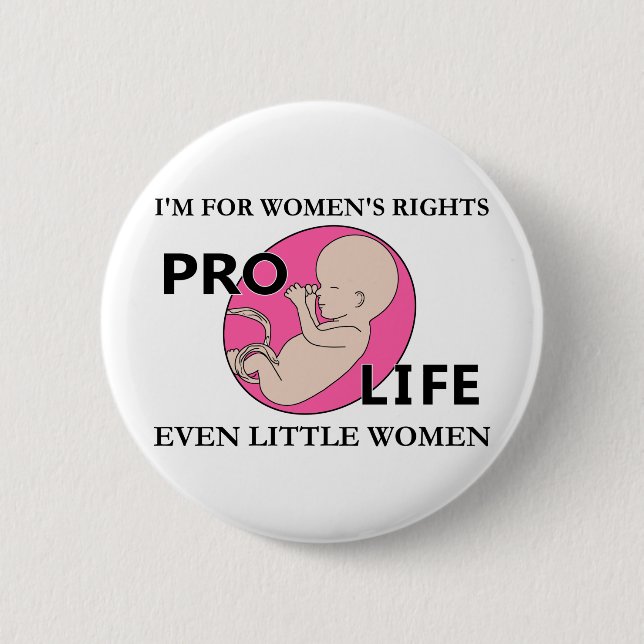 Bóton Redondo 5.08cm Eu sou para a Pro-Vida pequena das mulheres dos (Frente)